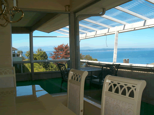 Blue Ridge Adult Family Home view of Puget Sound from deck